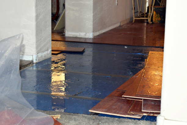 Professional Basement Flood Cleanup technician working in Badin, NC